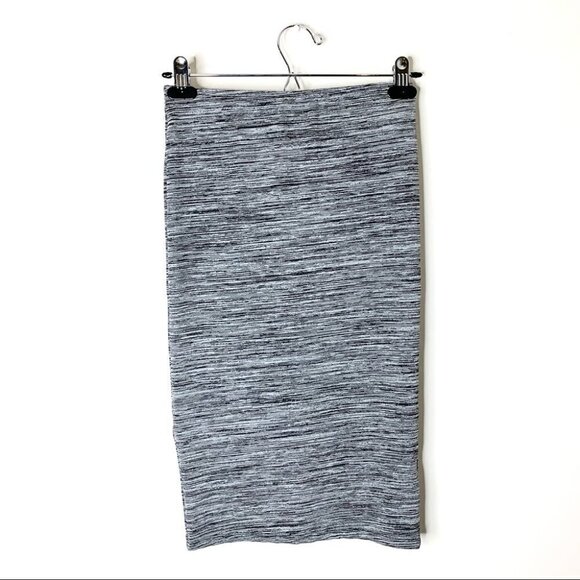 Zara Women’s High Waist Pencil Skirt Space dye print Grey Black Size Medium - Picture 4 of 14
